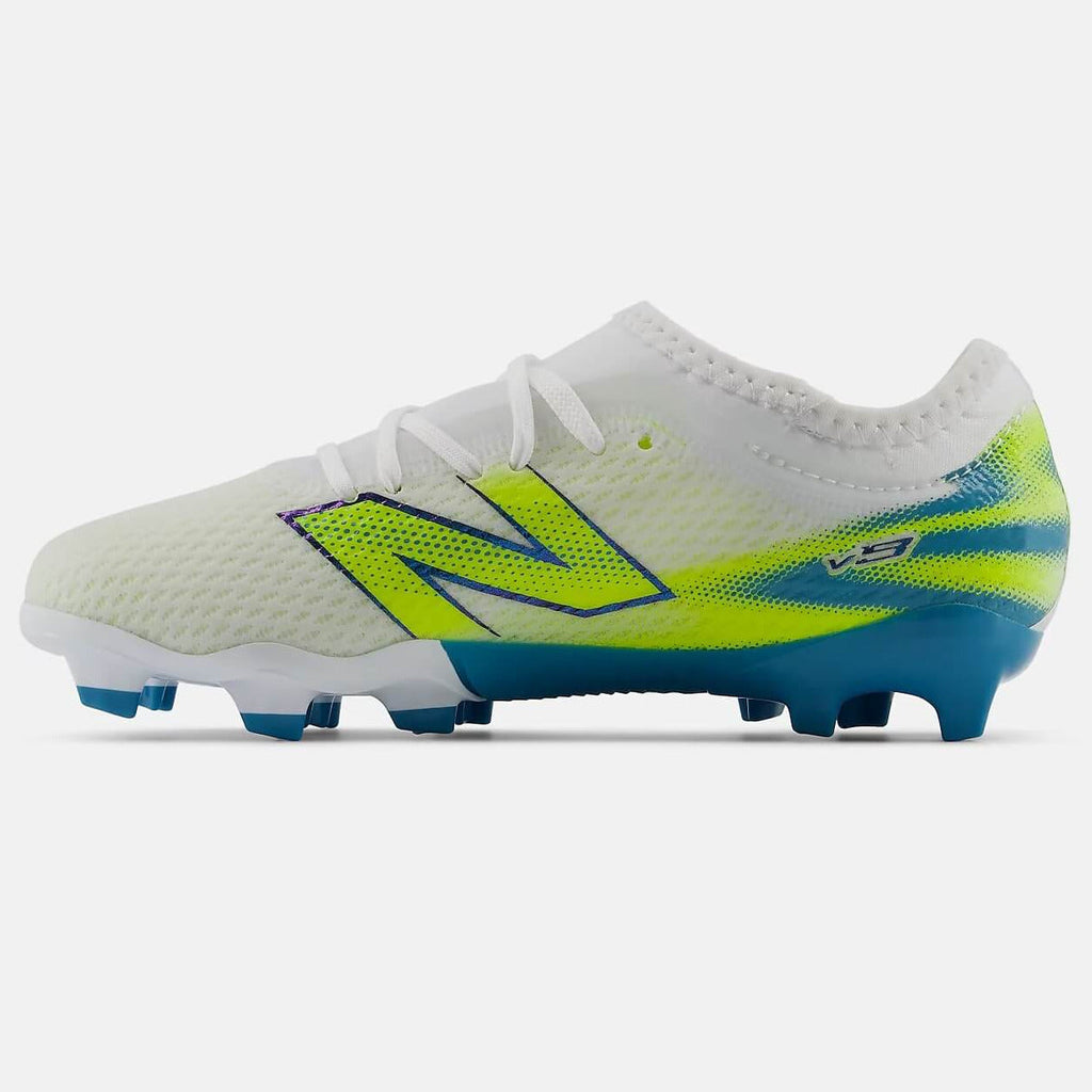 New Arrival New Balance Junior Furon Team V9 Wide Firm Ground Soccer Cleats - Neon Tide Pack (FA26)