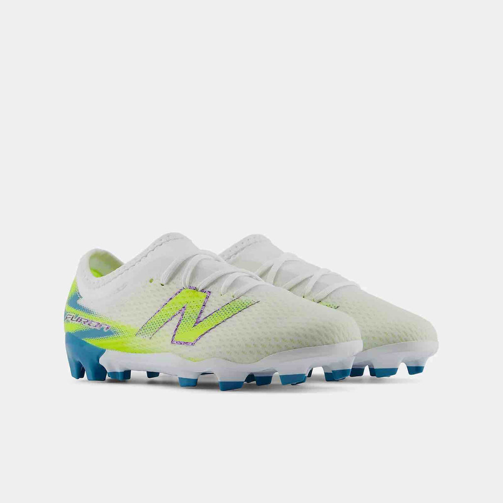 New Arrival New Balance Kid's Furon Team V9 Wide Firm Ground Soccer Cleats - Neon Tide Pack (FA26)