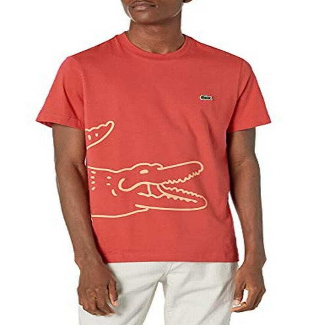 New Arrival LACOSTE CLUB CREW NECK T-SHIRT Men -RED- 67G