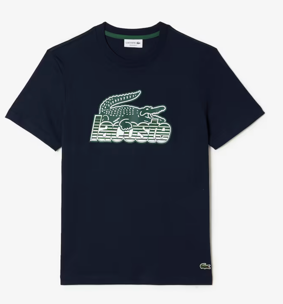 New Arrival LACOSTE REGULAR FIT LOGO JERSEY CREW NECK T-SHIRT Men-NAVY BLUE -166