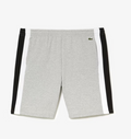 New Arrival Lacoste COLOR BLOCK PLUSH SHORTS Men -GREY CHINE /BLACK