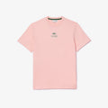 New Arrival LACOSTE REGULAR FIT COTTON JERSEY BRANDED T-SHIRT Men -PINK-KF9
