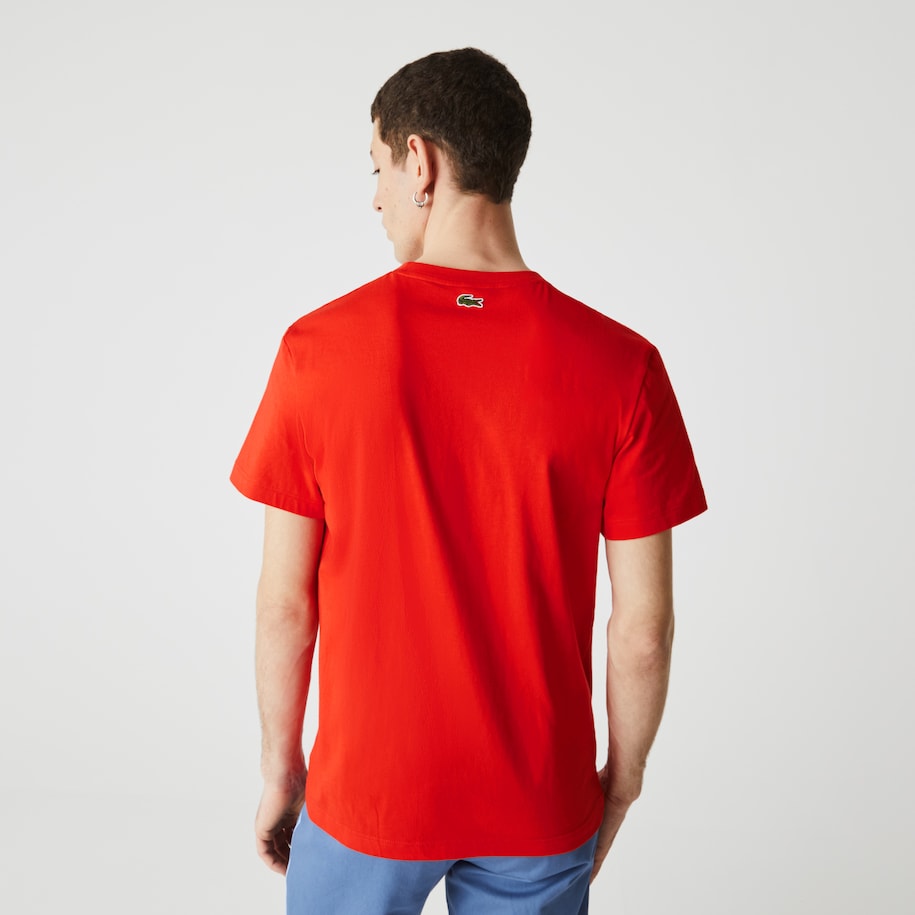 New Arrival LACOSTE CLUB CREW NECK T-SHIRT Men -RED F8M