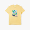 New Arrival LACOSTE CROCODILE GRAPHIC  PRINT T-SHIRT Men - YELLOW
