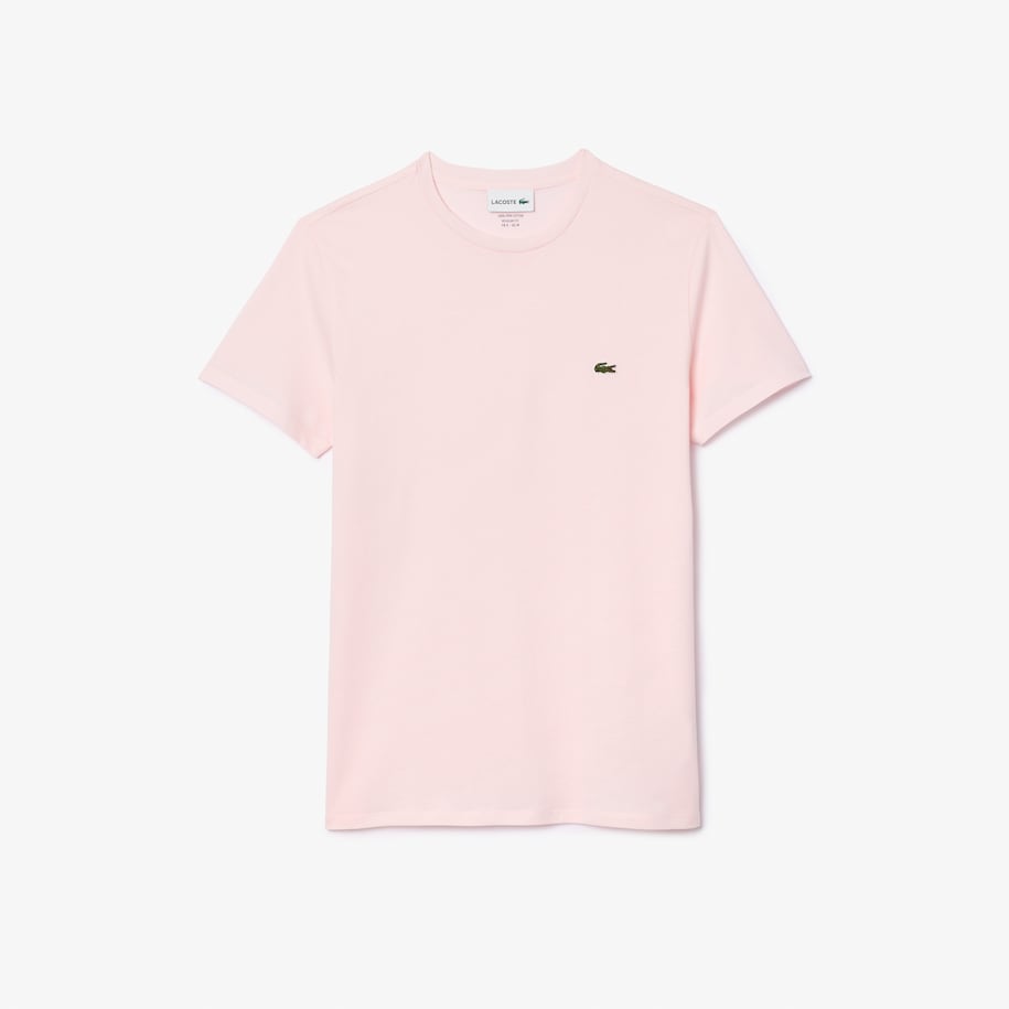 New Arrival LACOSTE Regular fit CREW NECK T-SHIRT Men -LIGHT PINK - T03