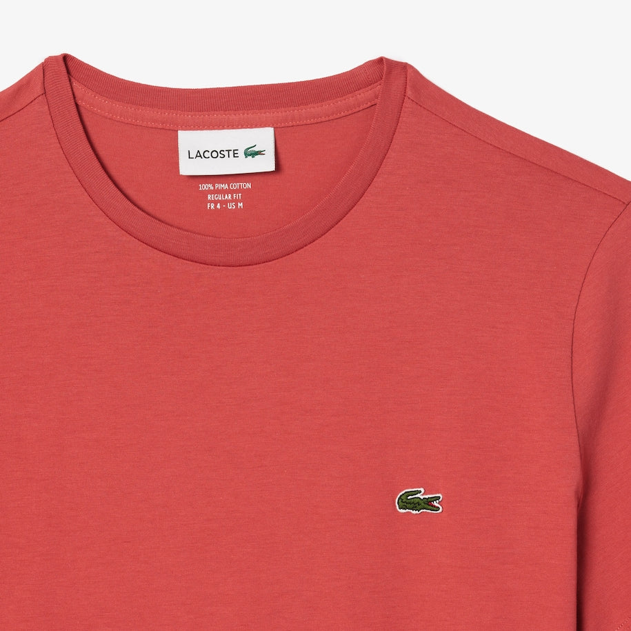 New Arrival LACOSTE Regular fit CREW NECK T-SHIRT Men -PINK-ZV9