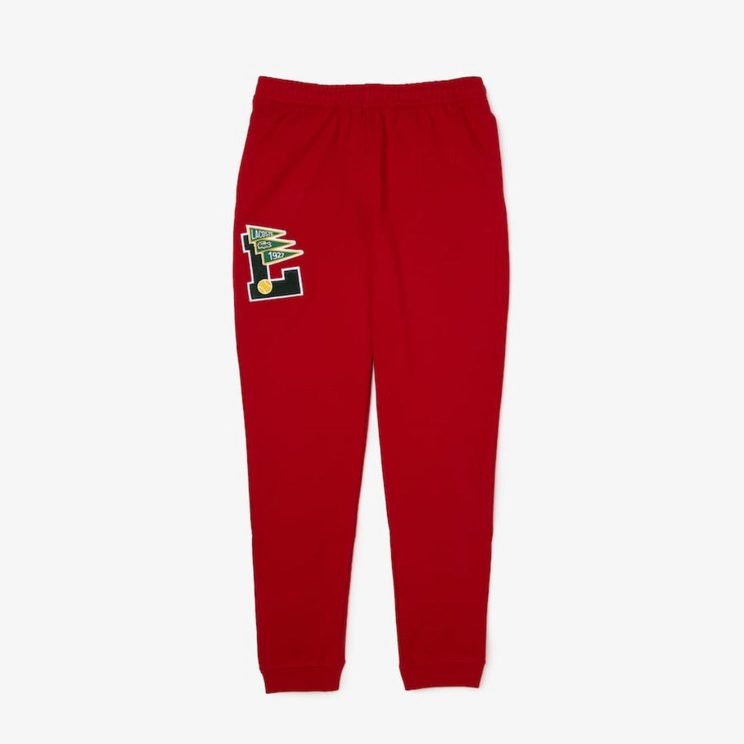 New Arrival LACOSTE MEN’S L BADGE SWEATPANTS- BURGUNDY RED