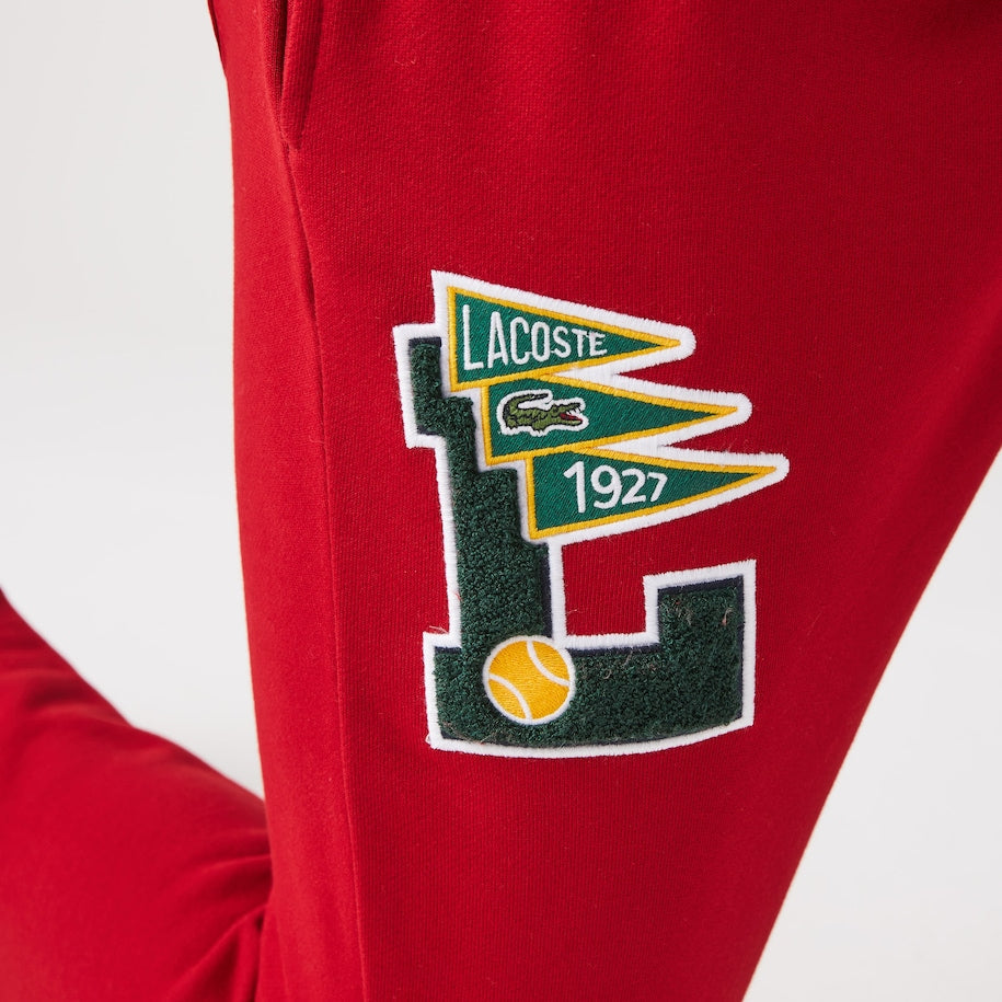 New Arrival LACOSTE MEN’S L BADGE SWEATPANTS- BURGUNDY RED