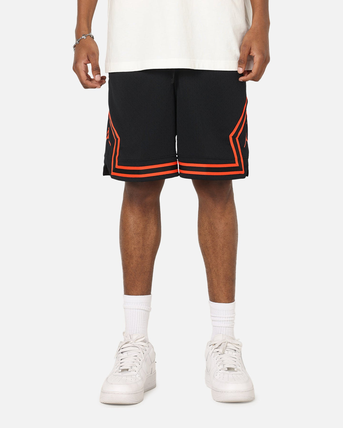 HOT Products Jordan Dri-FIT Mesh Diamond Shorts Black/Orange