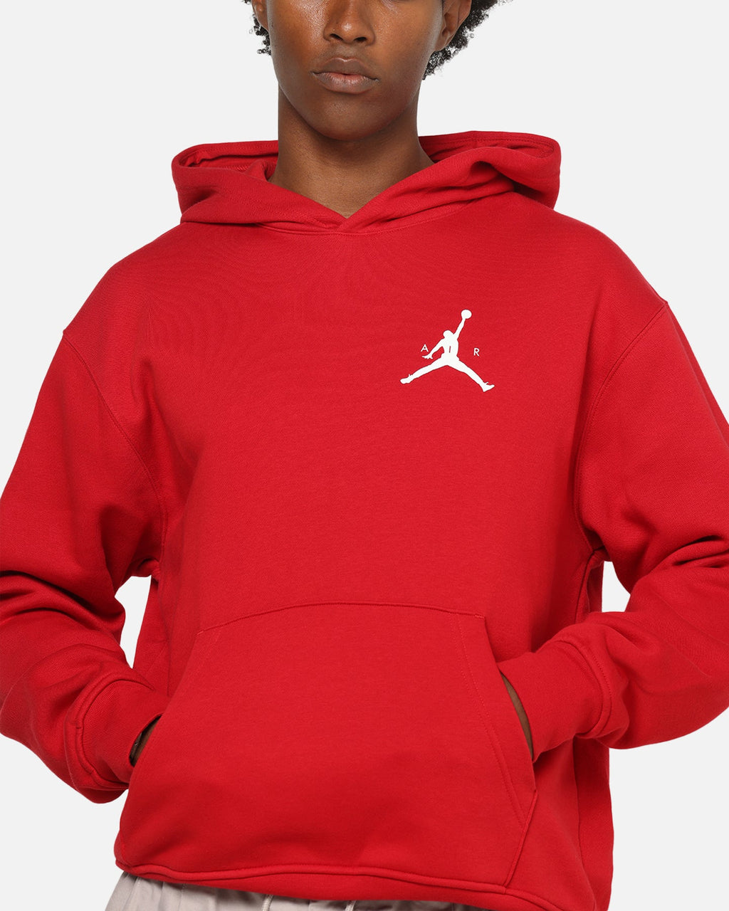 HOT Products Jordan Jumpman Fleece Pullover Hoodie Gym Red/White
