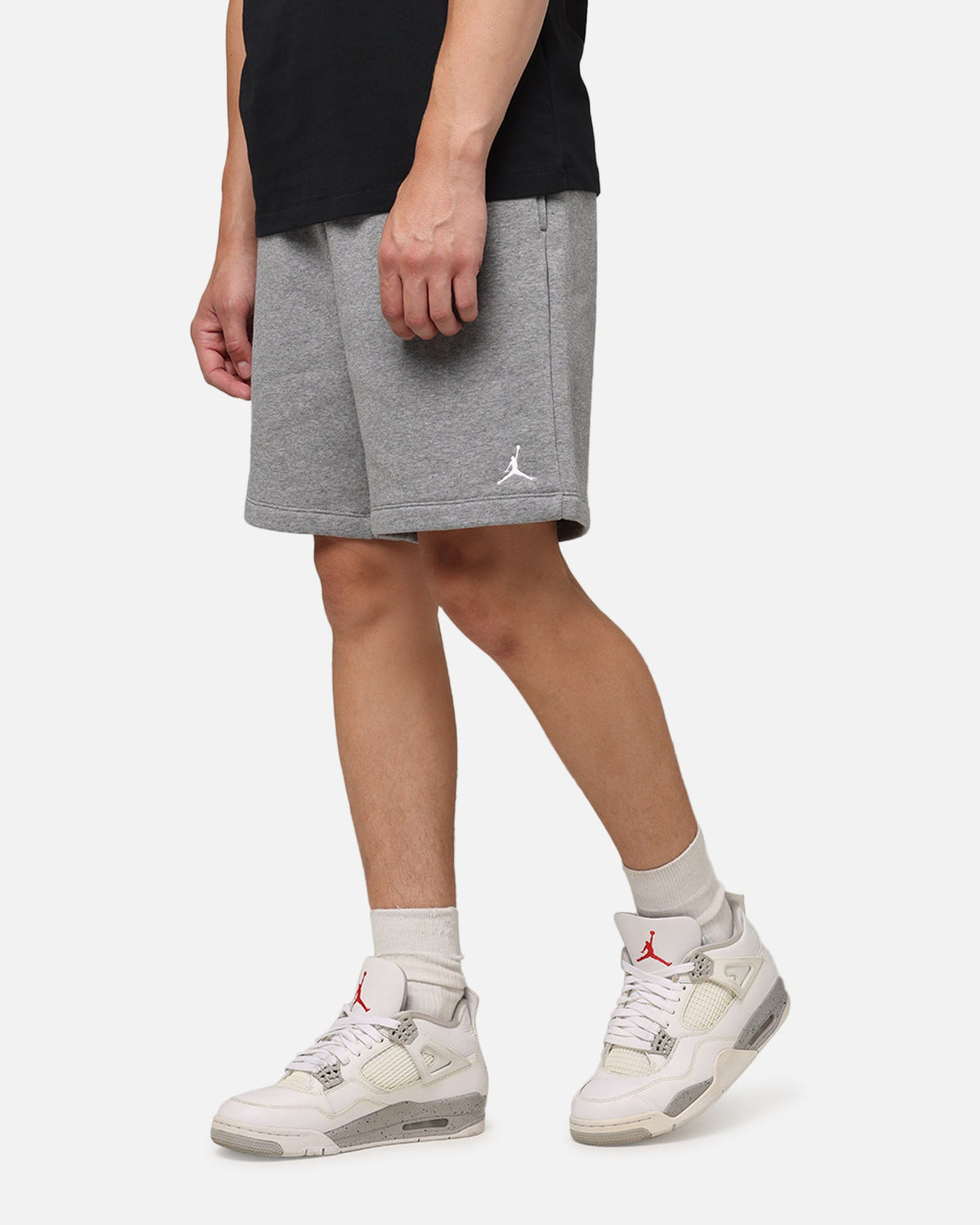 HOT Products Jordan Brooklyn Fleece Shorts Carbon Heather/White
