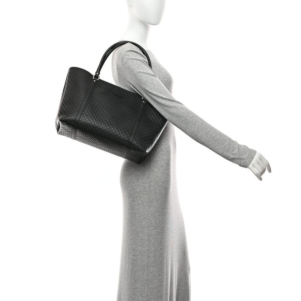 Microguccissima Medium Joy Tote Black