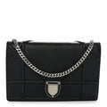 Grained Calfskin Diorama Wallet on Chain Pouch Black