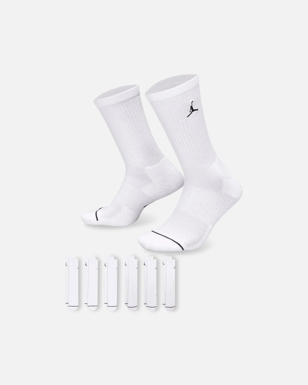 HOT Products Jordan Everyday Cushioned Crew Socks 6 Pack White/Black