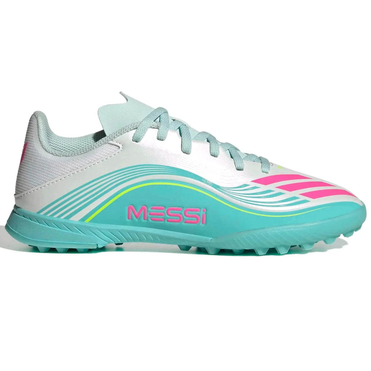 New Arrival adidas JR F50 Messi League Turf Soccer Shoes - Messi Aurora Radiante Pack (SP26)