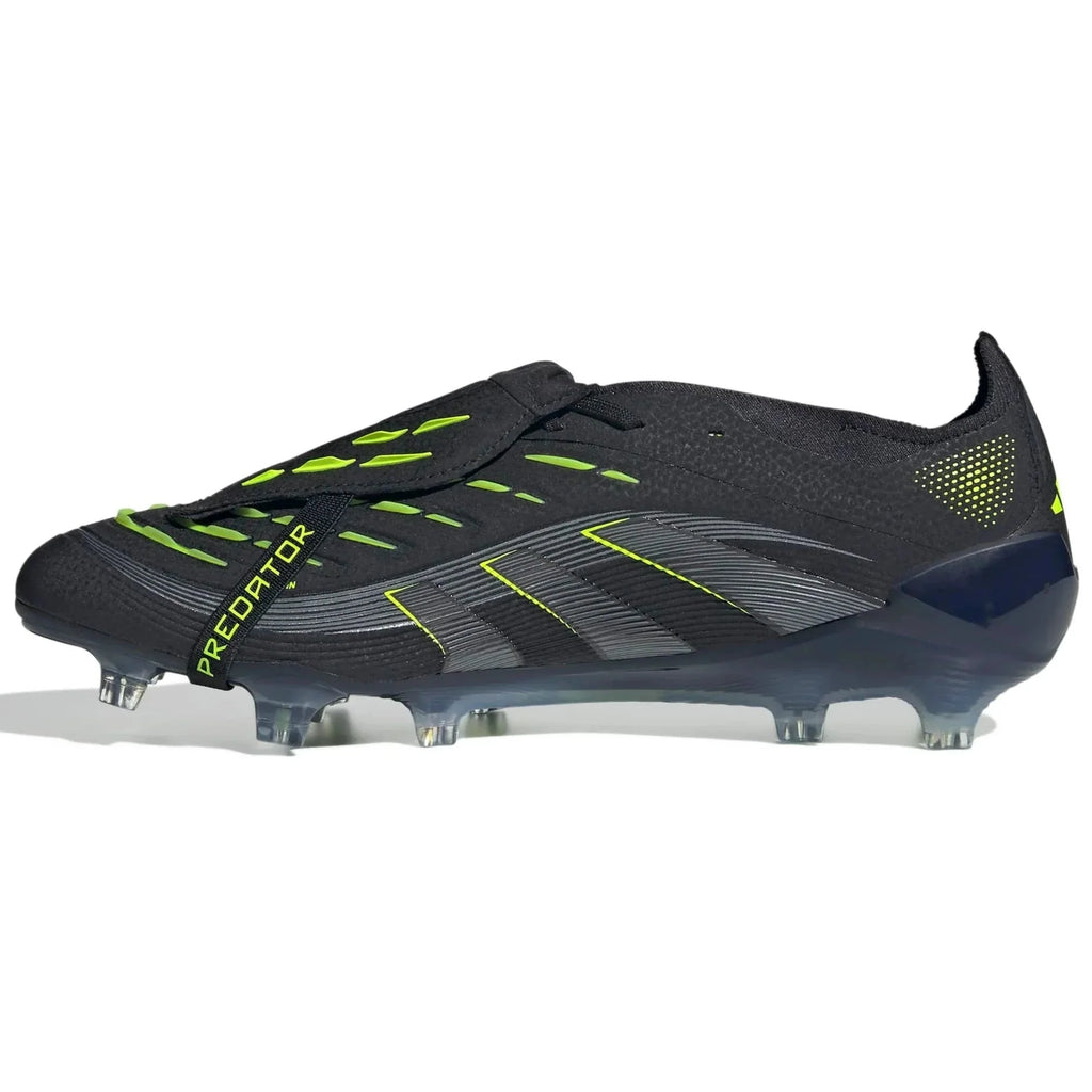 New Arrival adidas Predator Elite Fold-Over Tongue Firm Ground Soccer Cleats - Electric Stealth Pack (FA25)