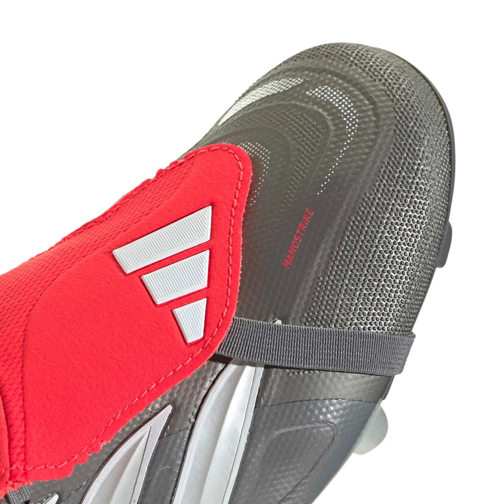 New Arrival adidas Predator League Fold-Over Tongue Firm Ground Soccer Cleats - Finishers Steel Pack (SP26)