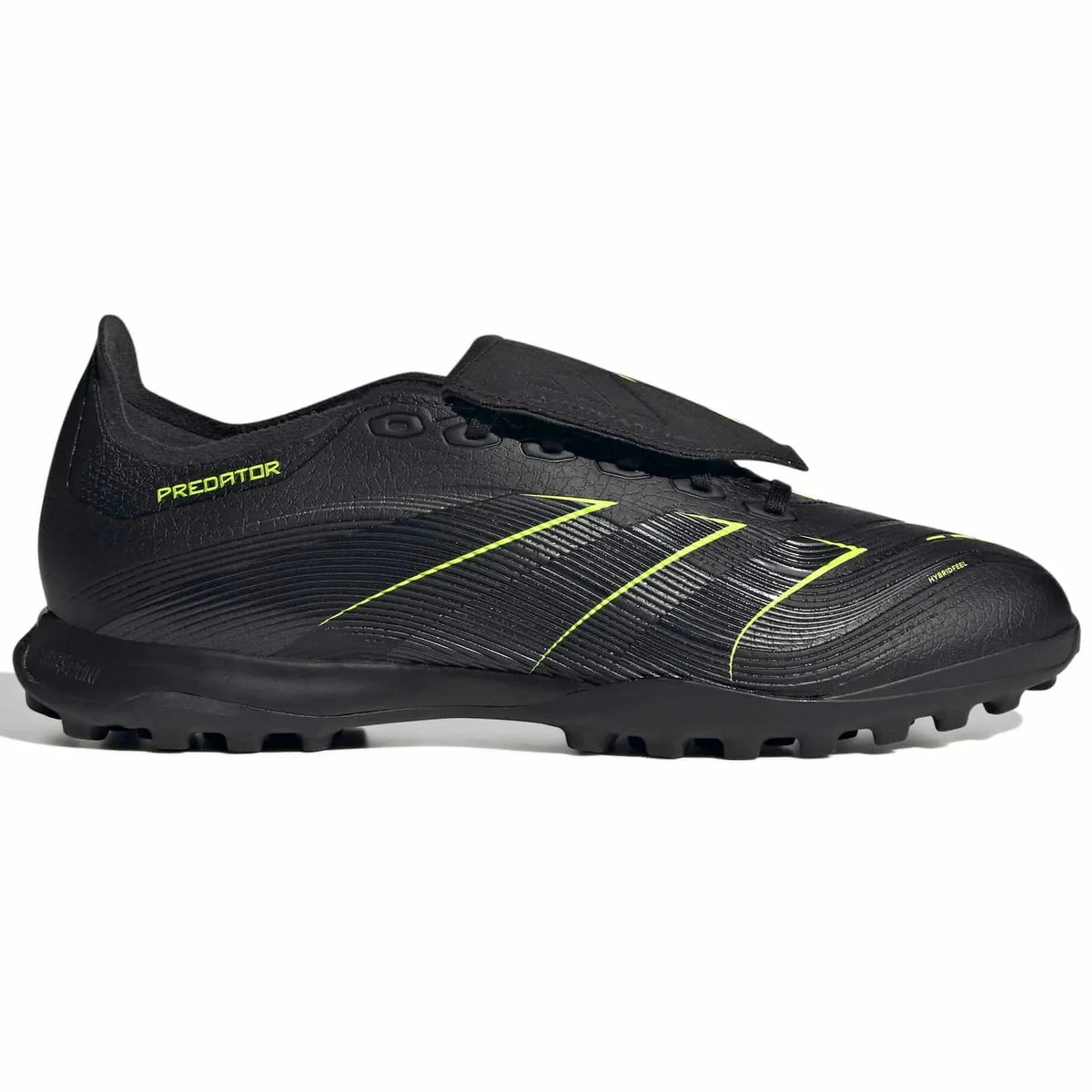 New Arrival adidas Predator League Fold-Over Tongue Turf Soccer Shoes - Electric Stealth Pack (FA25)