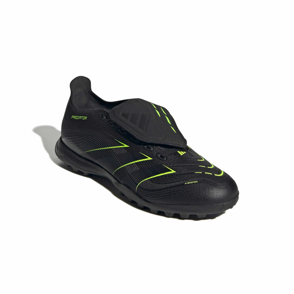 New Arrival adidas Predator League Fold-Over Tongue Turf Soccer Shoes - Electric Stealth Pack (FA25)