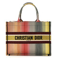 Canvas Embroidered Medium Dioraura Book Tote Multicolor