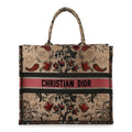 Canvas Embroidered Large Broderie Dior Flowers Book Tote Multicolor