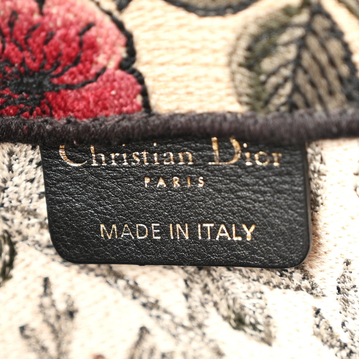 Canvas Embroidered Large Broderie Dior Flowers Book Tote Multicolor