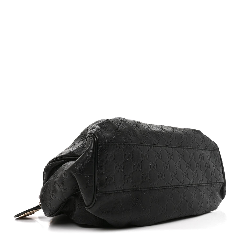 Guccissima Medium Sukey Tote Black
