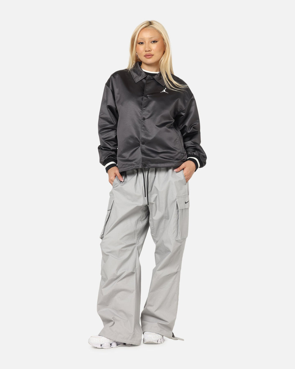 HOT Products Jordan Women's Coaches Jacket Black/Sail