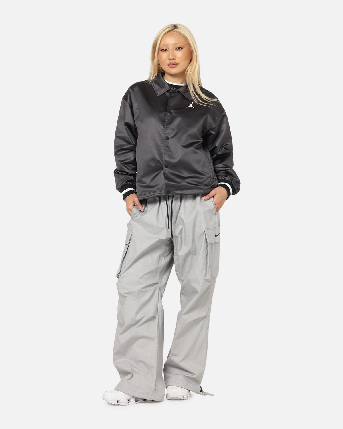 HOT Products Jordan Women's Coaches Jacket Black/Sail