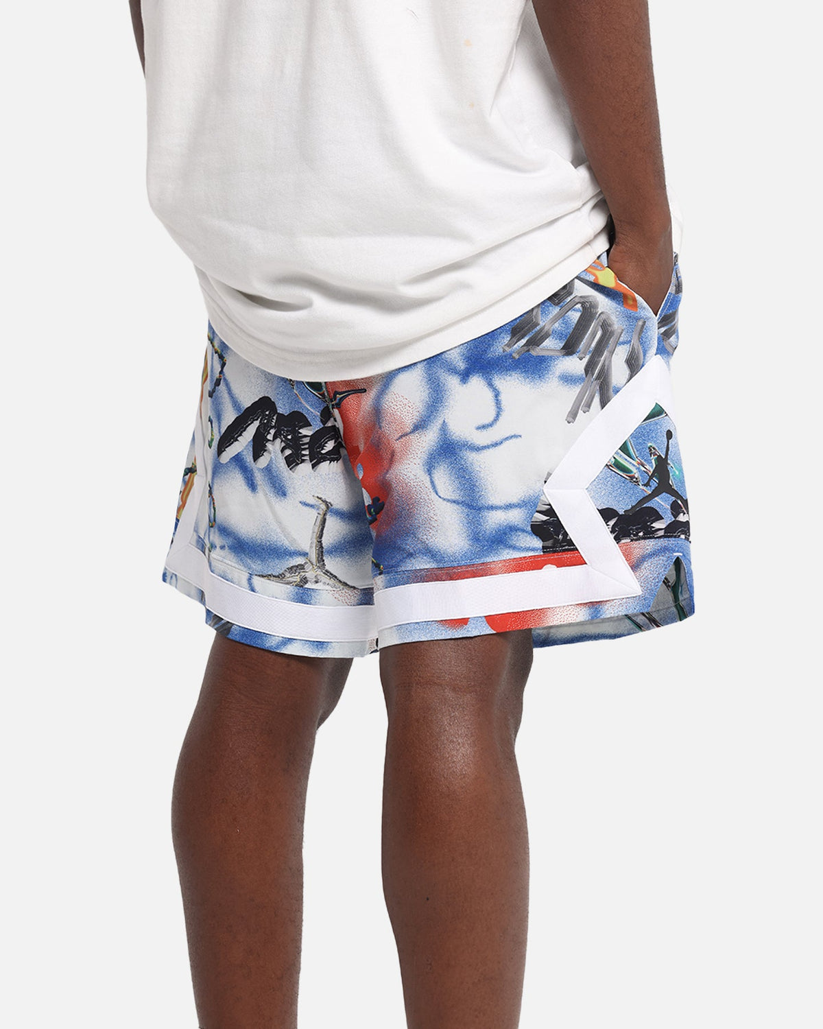 HOT Products Jordan Jumpman Dri-FIT Sport Diamond Shorts White/Black