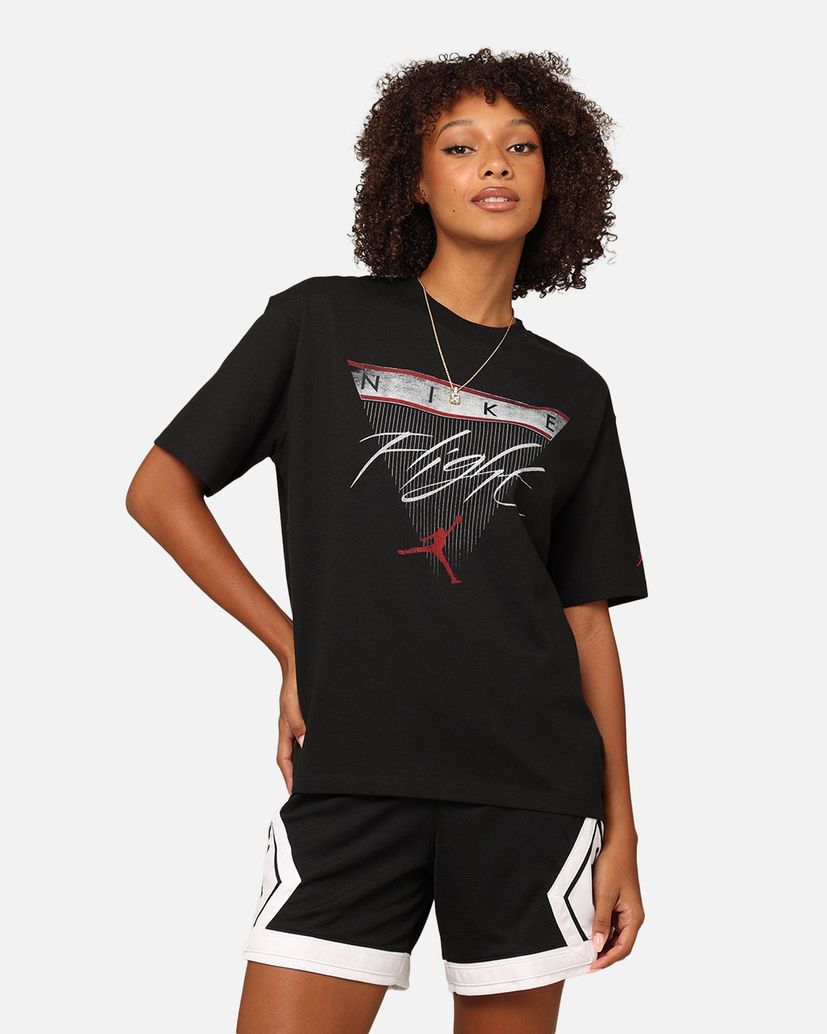 HOT Products Jordan Women's Flight Heritage Graphic T-Shirt Black/Gym Red