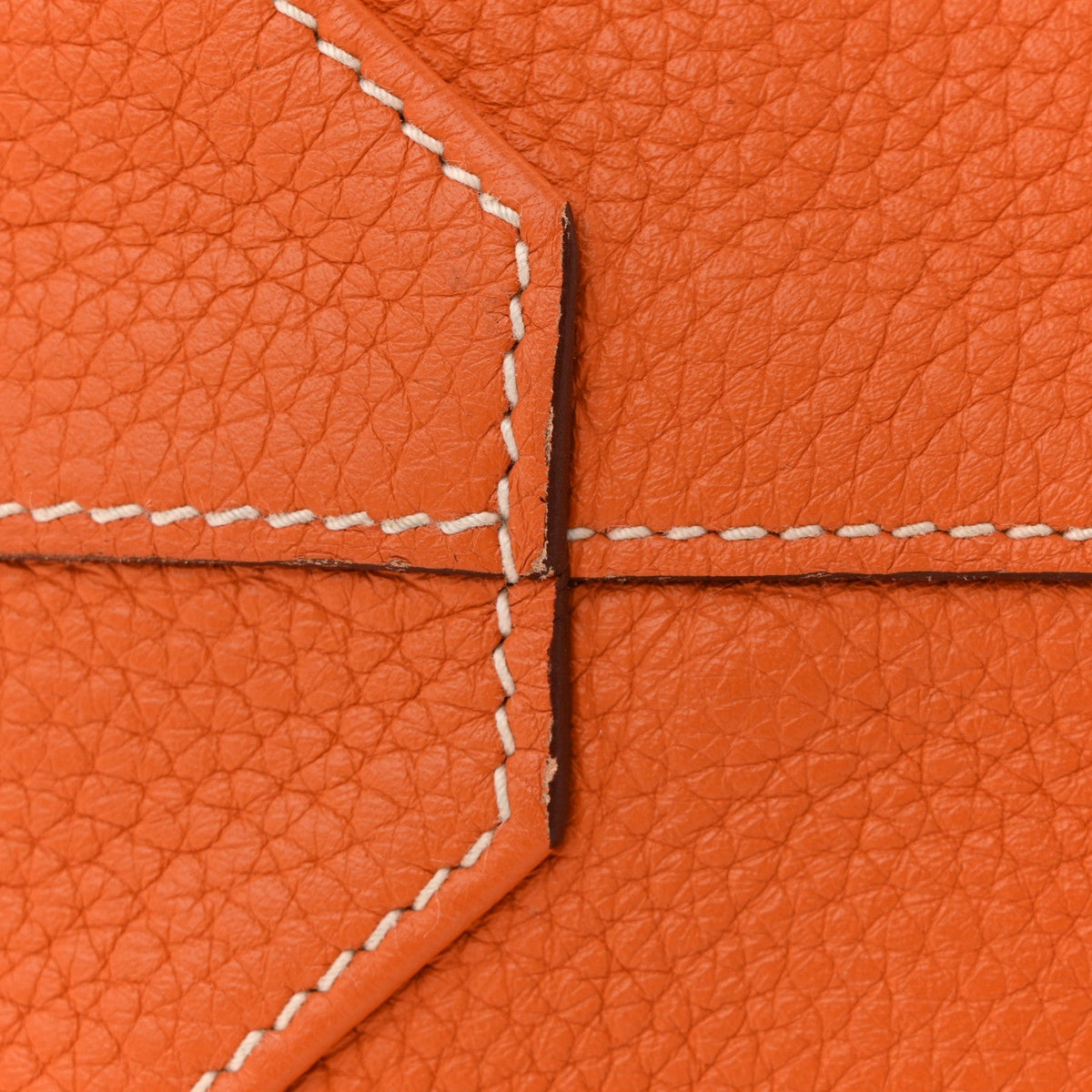Taurillon Clemence Double Sens 45 Reversible Tote Orange Gold