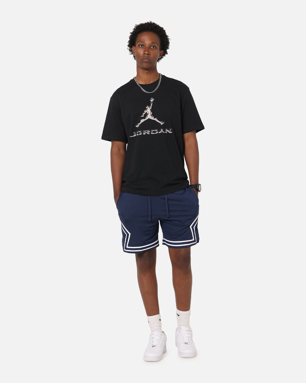 HOT Products Jordan Dri-FIT Sport Diamond Shorts Midnight Navy/White
