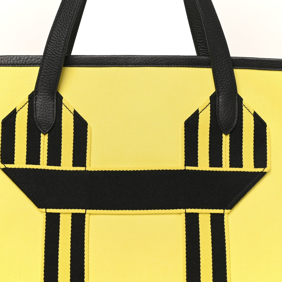Militaire Canvas Taurillon Clemence  Wooly Wooly Pursangle MM Tote Jaune Black
