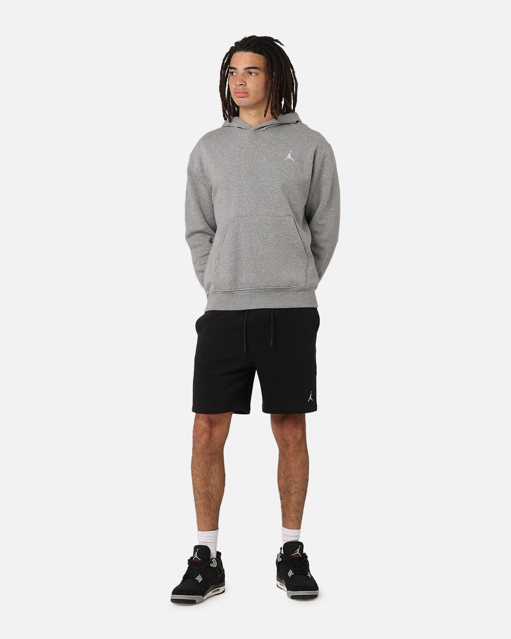 HOT Products Jordan Brooklyn Fleece Pullover Hoodie Carbon Heather/White