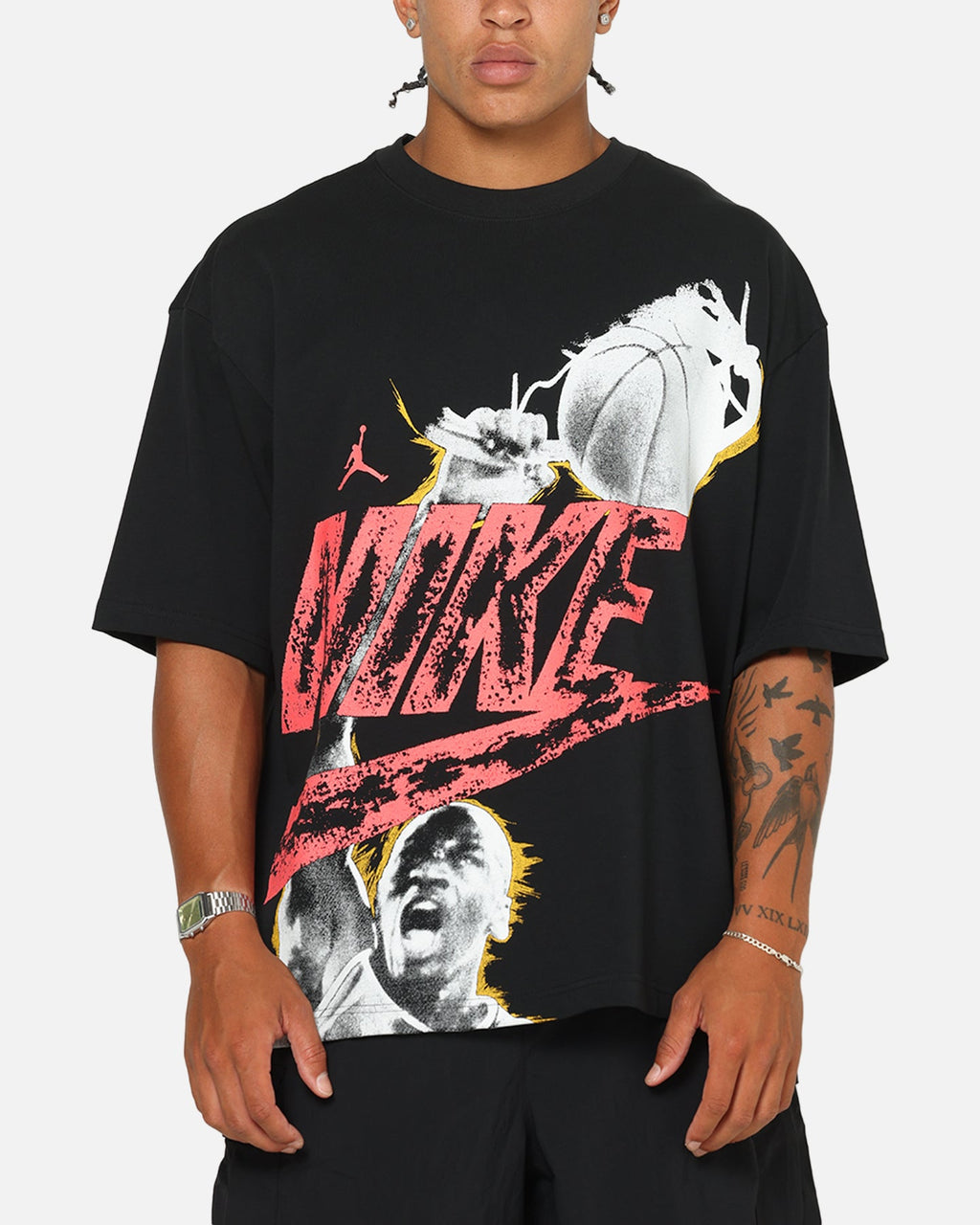 HOT Products Jordan Reissue Oversized T-Shirt Black/Infrared