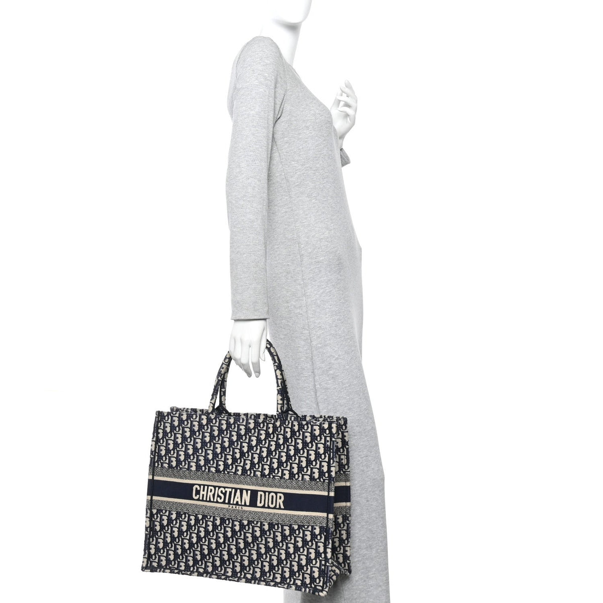 Oblique Large Book Tote Blue Multicolor