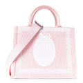 Cotton Toile De Jouy Oblique Embroidered Dior Medaillon Small Book Tote With Strap Soupir Pink White