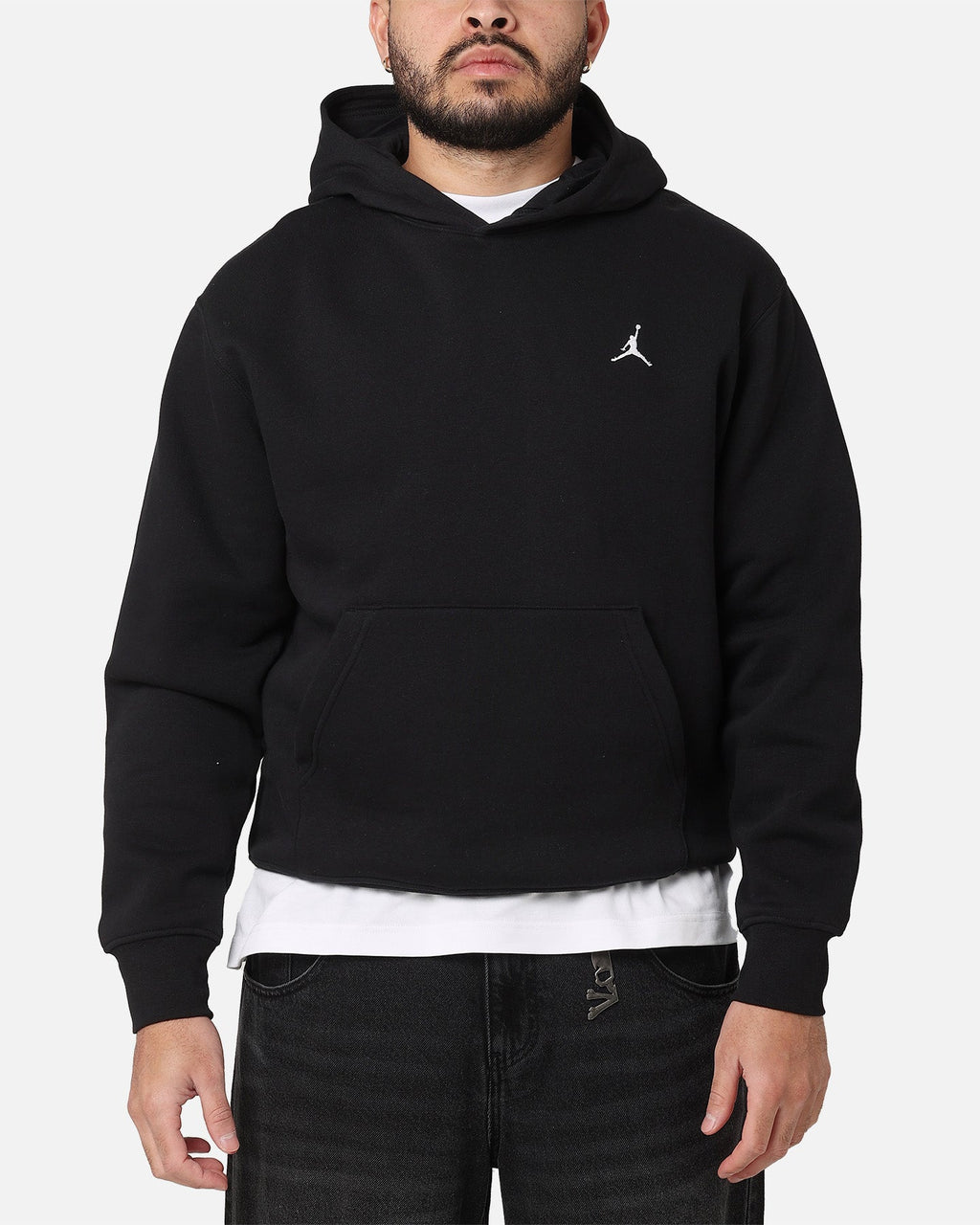 HOT Products Jordan Brooklyn Fleece Pullover Hoodie Black/White