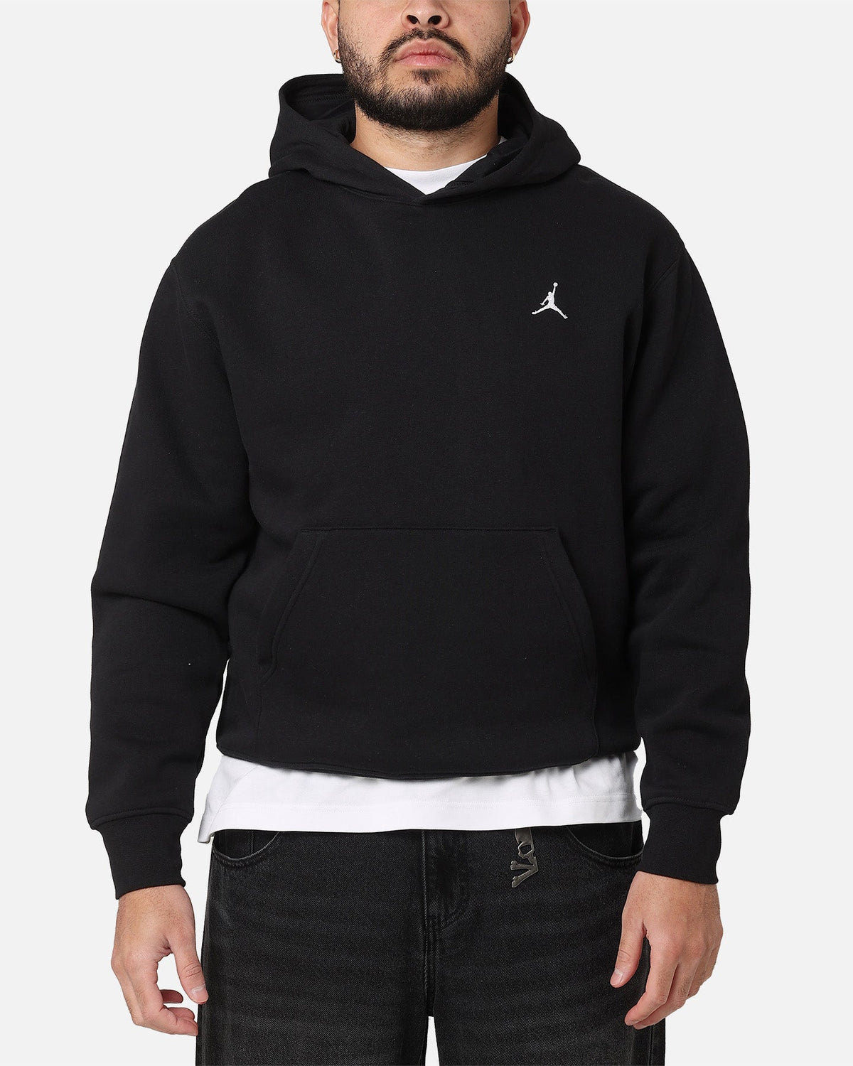 HOT Products Jordan Brooklyn Fleece Pullover Hoodie Black/White