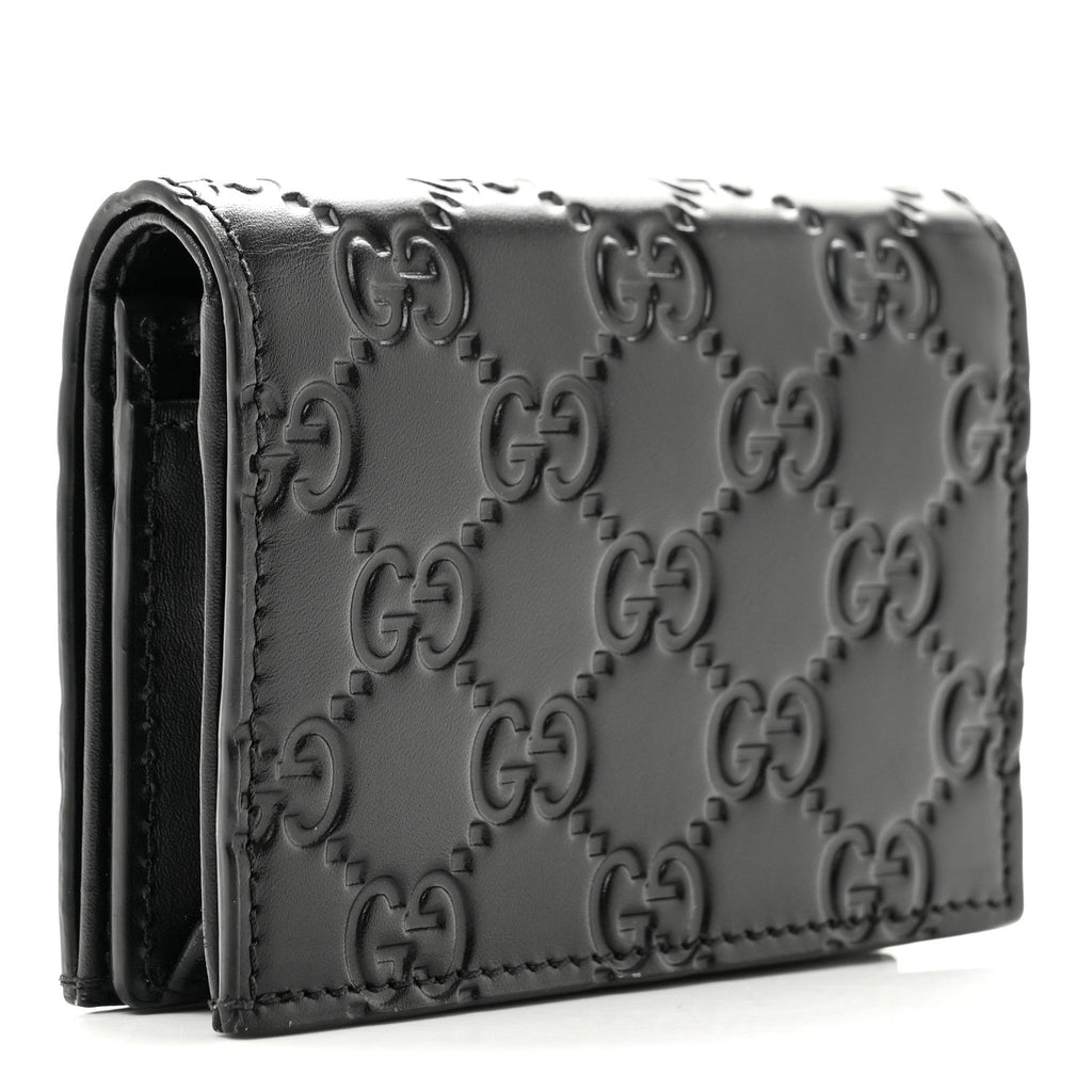 Guccissima Card Case Wallet Black