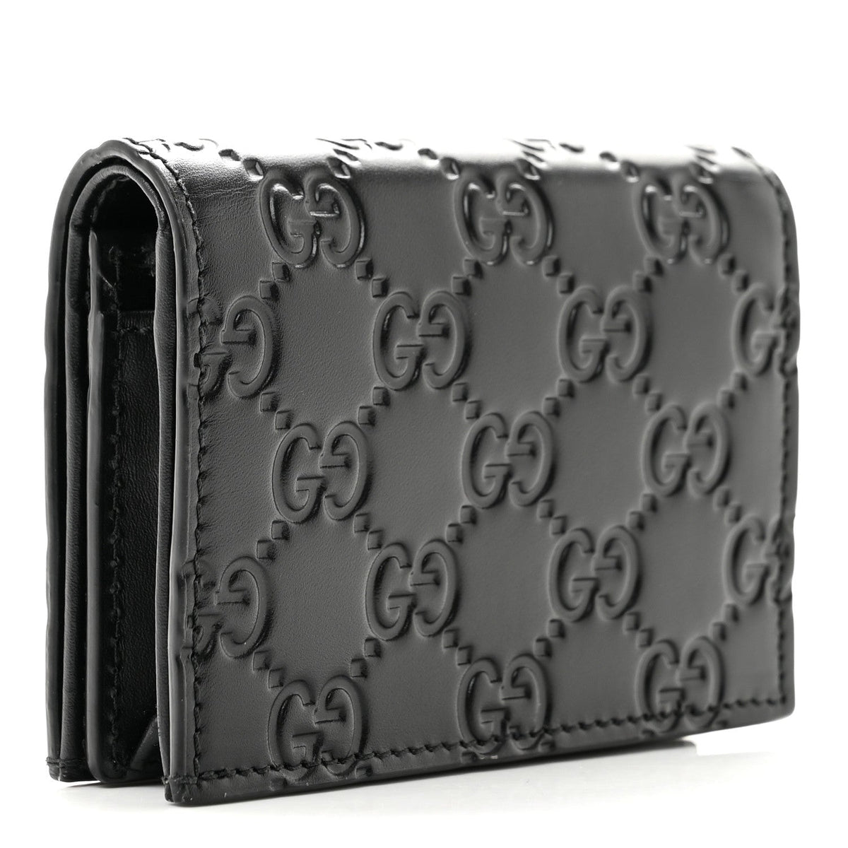 Guccissima Card Case Wallet Black