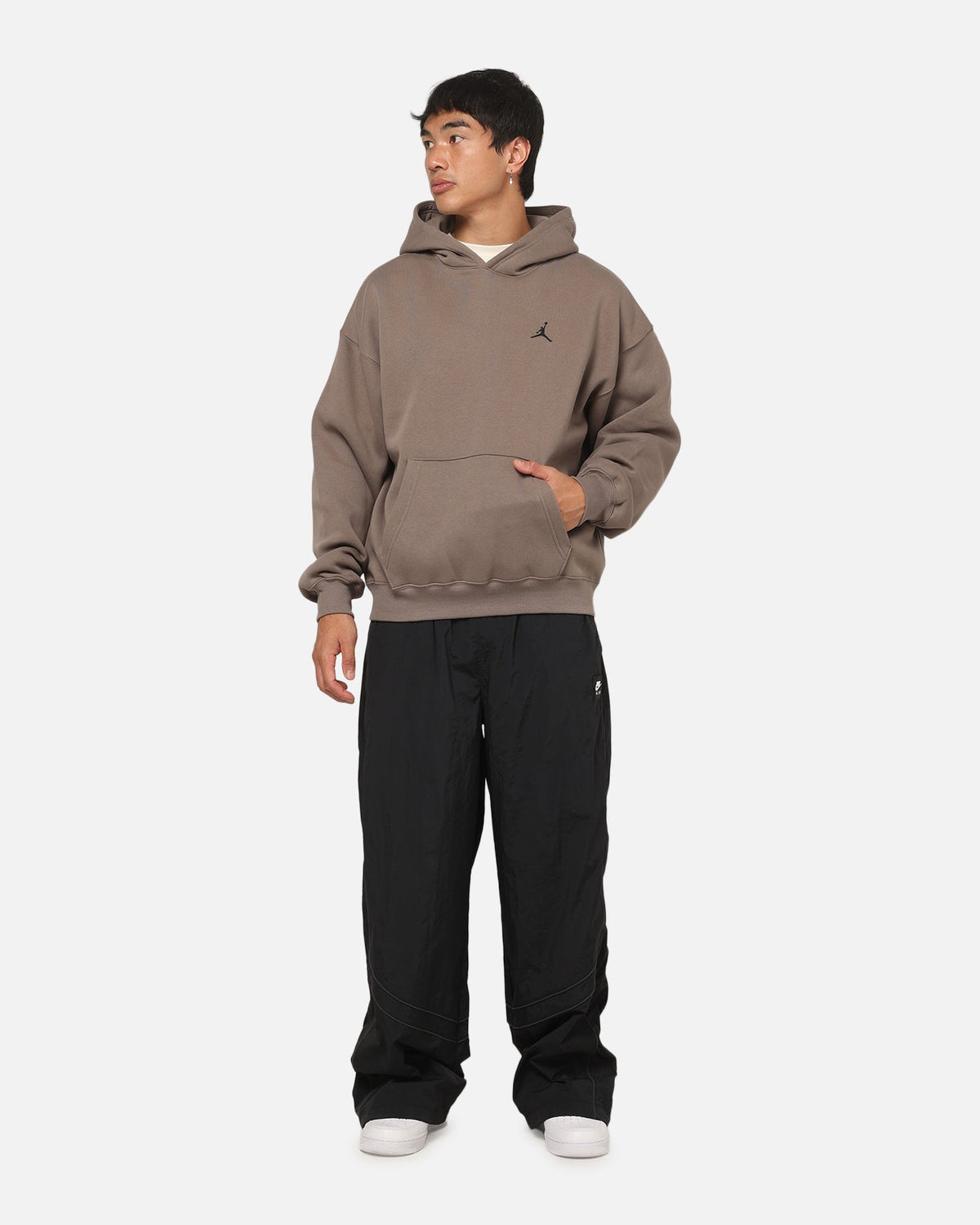 HOT Products Jordan Brooklyn Fleece Oversized Hoodie Olive Grey