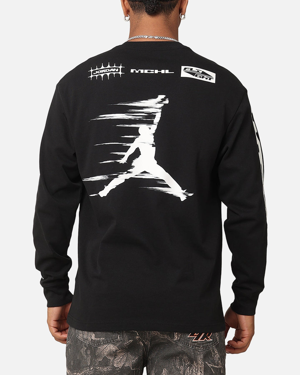 HOT Products Jordan Jumpman MVP 85 Long Sleeve Crewneck T-Shirt Black/Sail