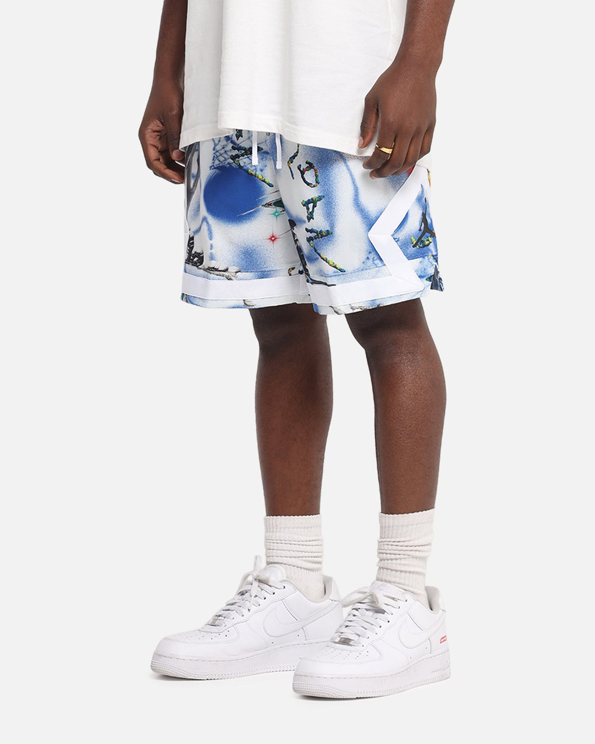 HOT Products Jordan Jumpman Dri-FIT Sport Diamond Shorts White/Black