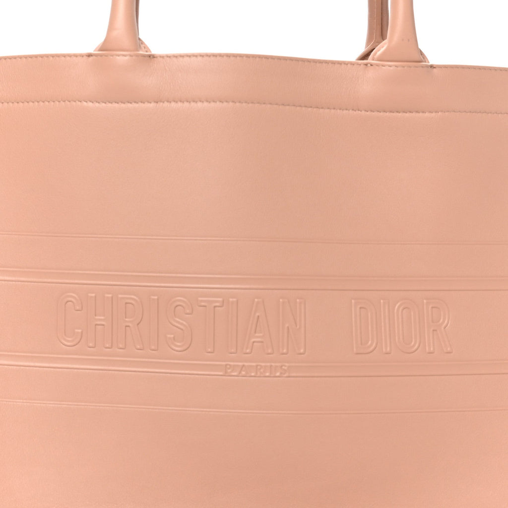 Calfskin Embossed Medium Book Tote Rose de Vents