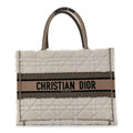 Shearling Cannage Medium Book Tote Ecru Black