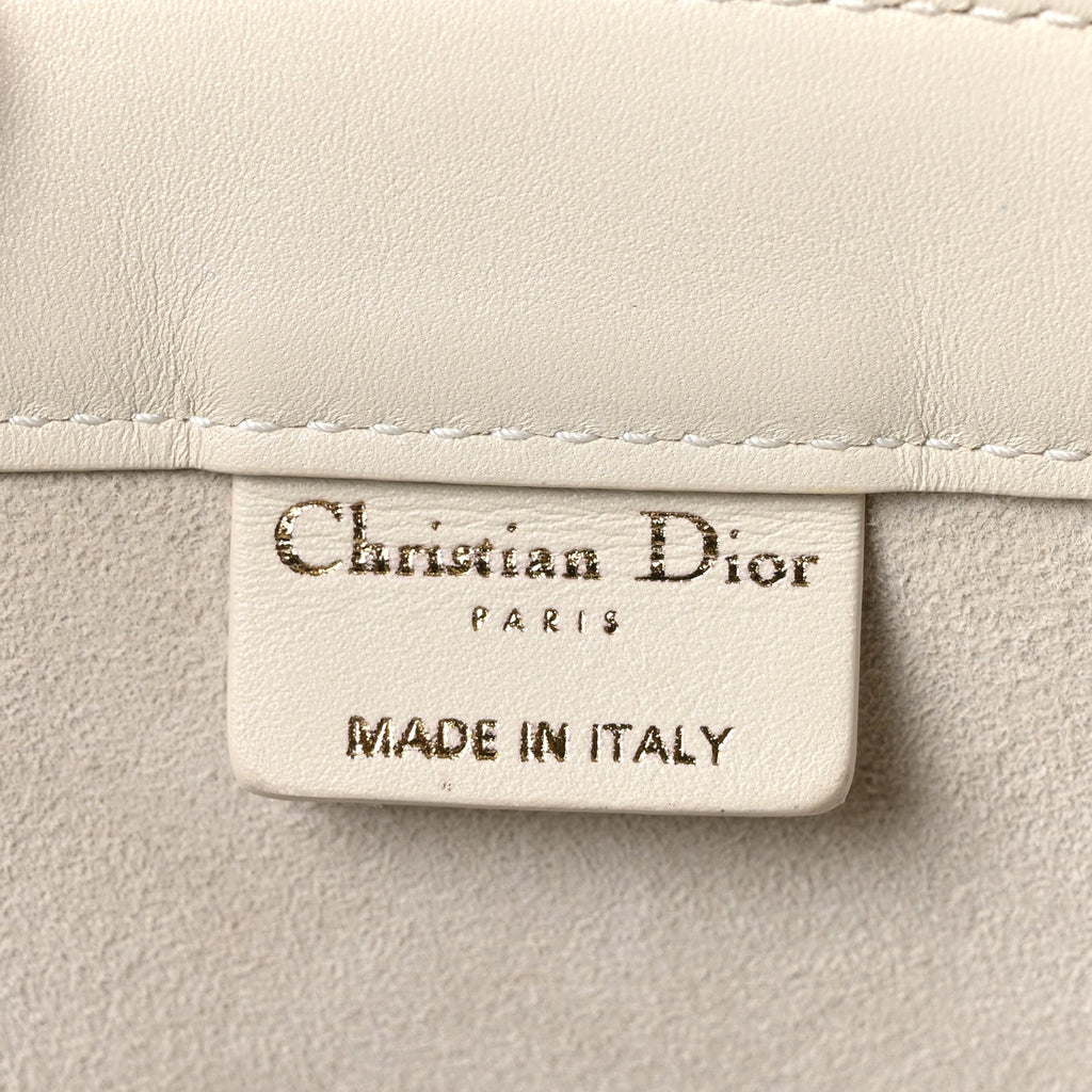 Calfskin Embossed Medium Book Tote Ivory Tote Ivory