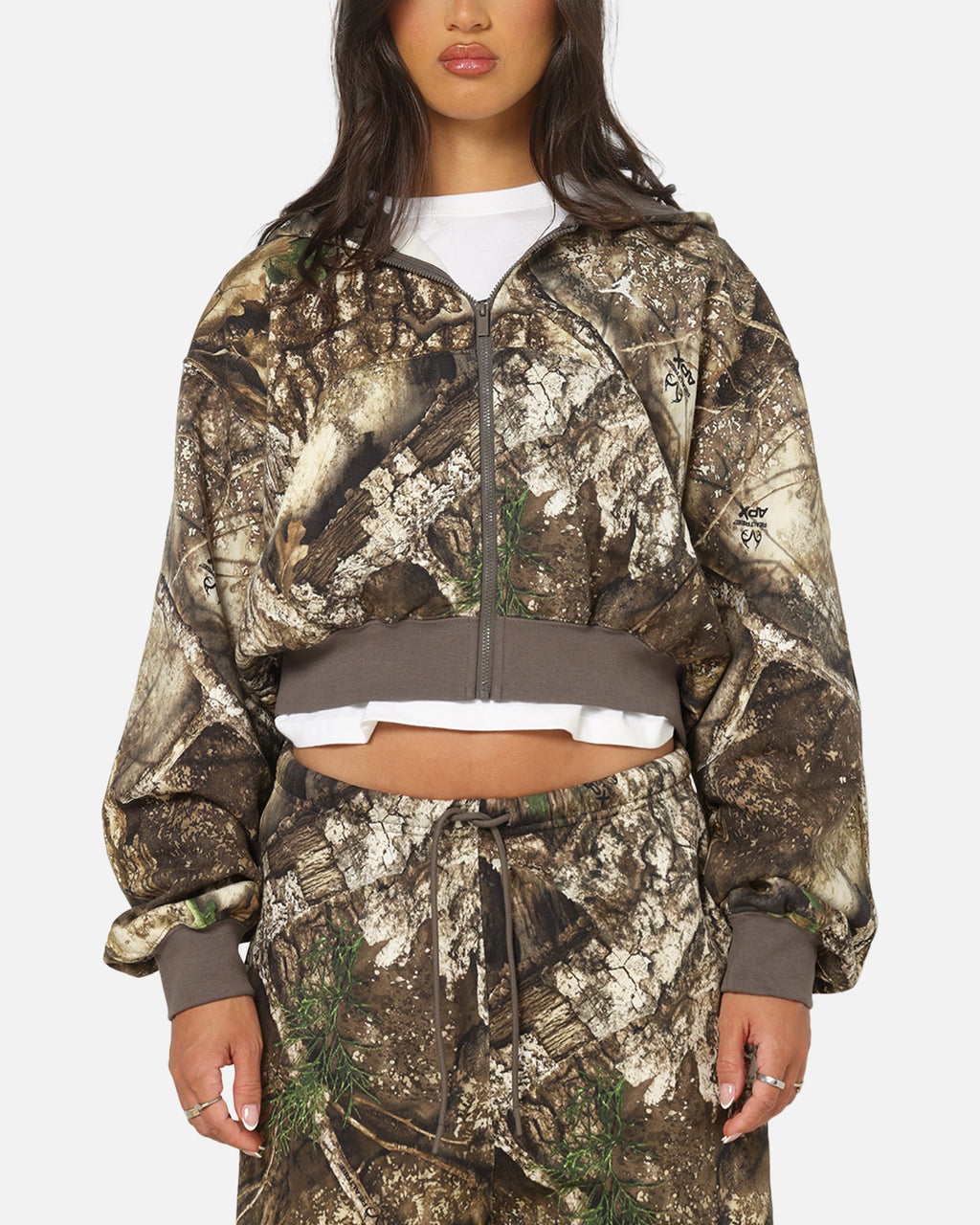 HOT Products Jordan Women's Brooklyn Fleece Realtree Mod Crop Full-Zip Hoodie Sail/Sail