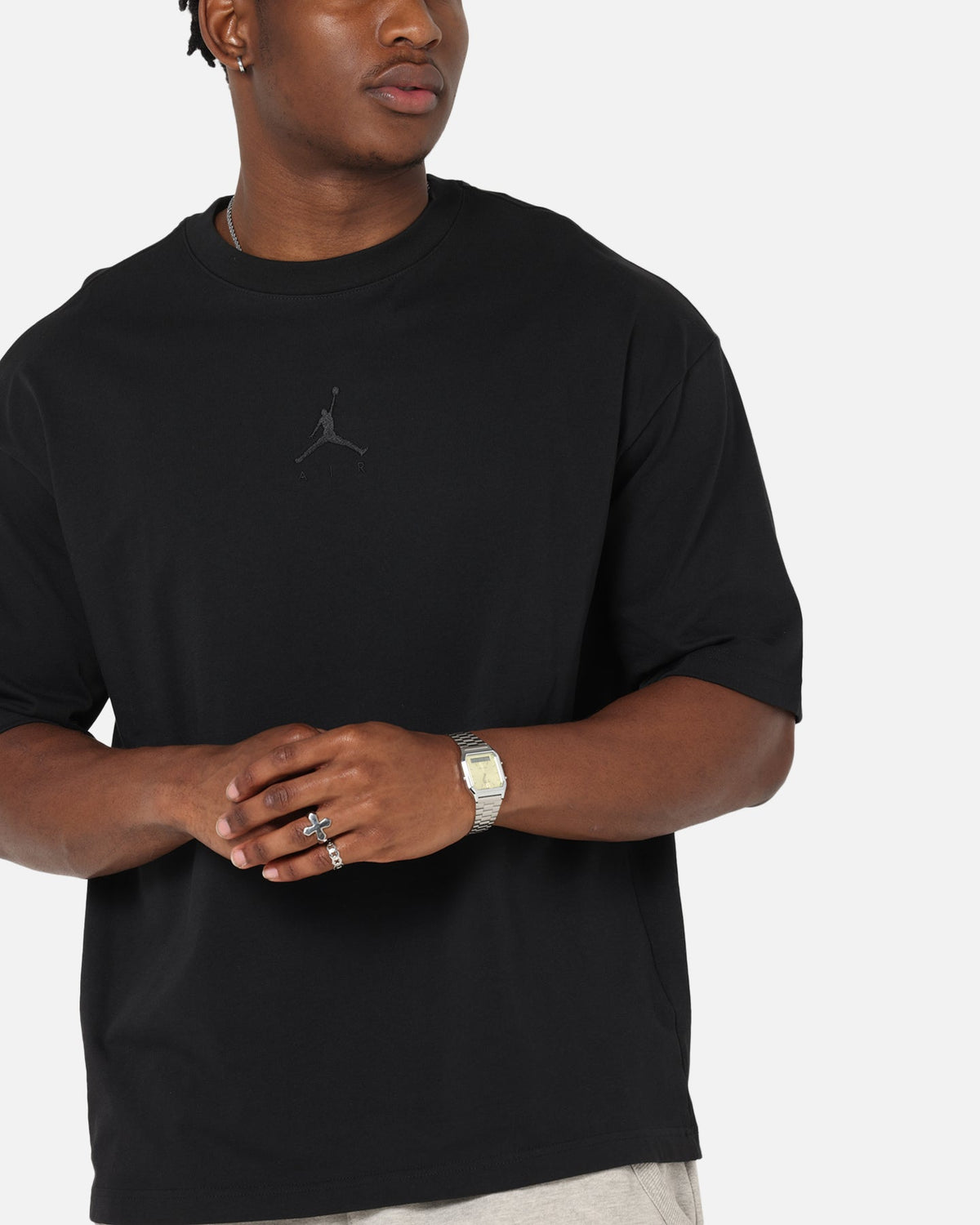 HOT Products Jordan Flight Essentials Oversized Crewneck T-Shirt Black/Black